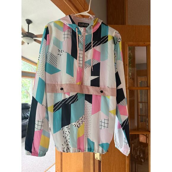 Black Jack retro geometric jacket unisex - Picture 1 of 13
